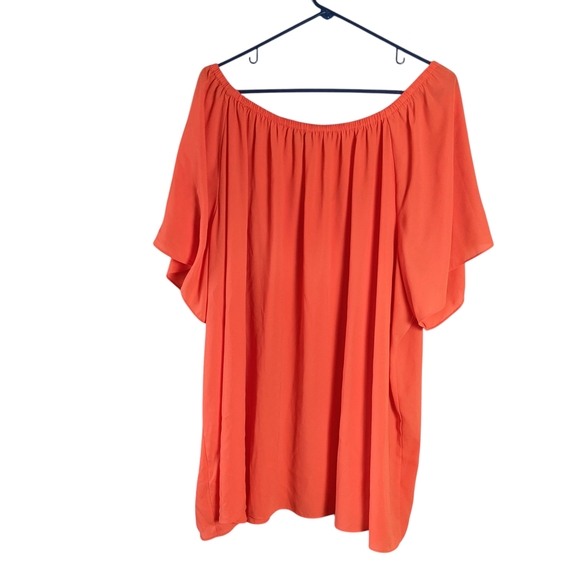Vince Camuto Orange Flutter Sleeve Blouse   Size 3X - Picture 2 of 7